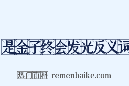 是金子终会发光反义词是什么意思的图片